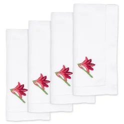 Chefanie Amaryllis Dinner Napkins (4)| Dinner Napkins