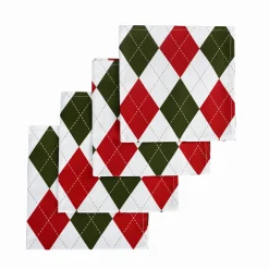 Chefanie Argyle Dinner Napkins (4)| Dinner Napkins