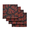 Chefanie Black Coral Napkins (4)| Dinner Napkins