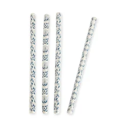 Chefanie Blue & White Ceramic Straws (4)| Straws