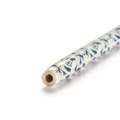 Chefanie Blue & White Ceramic Straws (4)| Straws