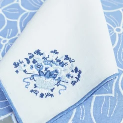 Chefanie Blue Basket Dinner Napkins (4)| Dinner Napkins