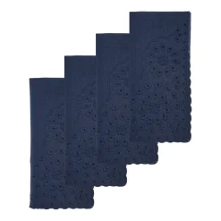 Chefanie Blue Eyelet Dinner Napkins (4)| Dinner Napkins