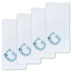 Chefanie Blue G Dinner Napkins (4)| Dinner Napkins