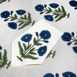 Chefanie Blue Poppy Tablecloth| Tablecloths