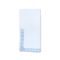 Chefanie Blue Trim Dinner Napkins (4)| Dinner Napkins