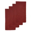 Chefanie Burgundy Eyelet Dinner Napkins (4)| Dinner Napkins