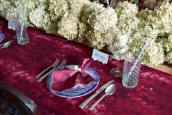 Chefanie Burgundy Marble Napkins (4)| Dinner Napkins