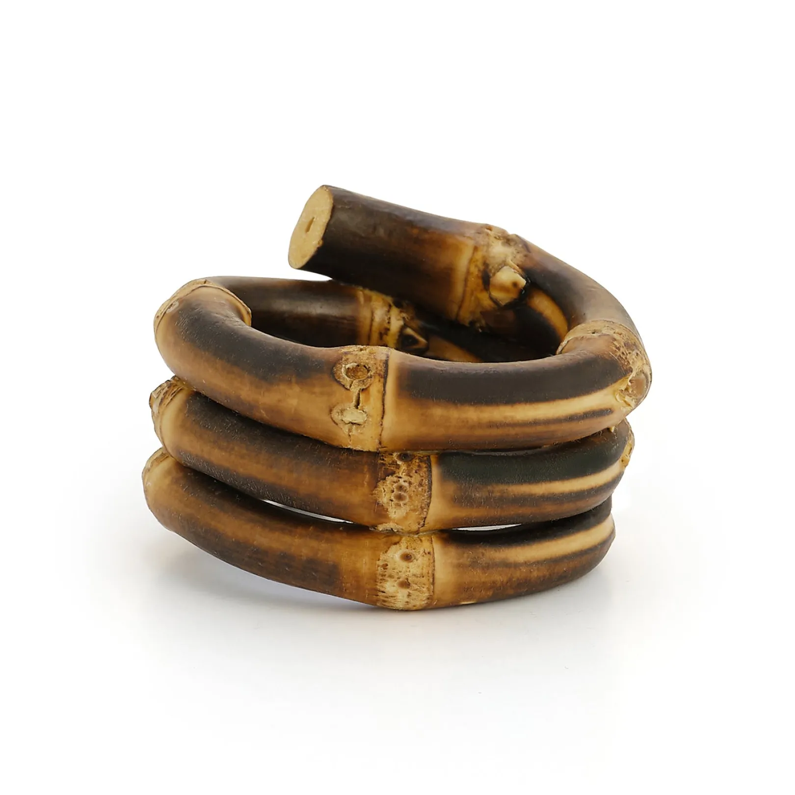 Chefanie Burnt Bamboo Napkin Rings (4)| Napkin Rings
