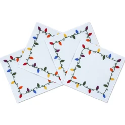 Chefanie Christmas Lights Cocktail Napkins (4)| Cocktail Napkins