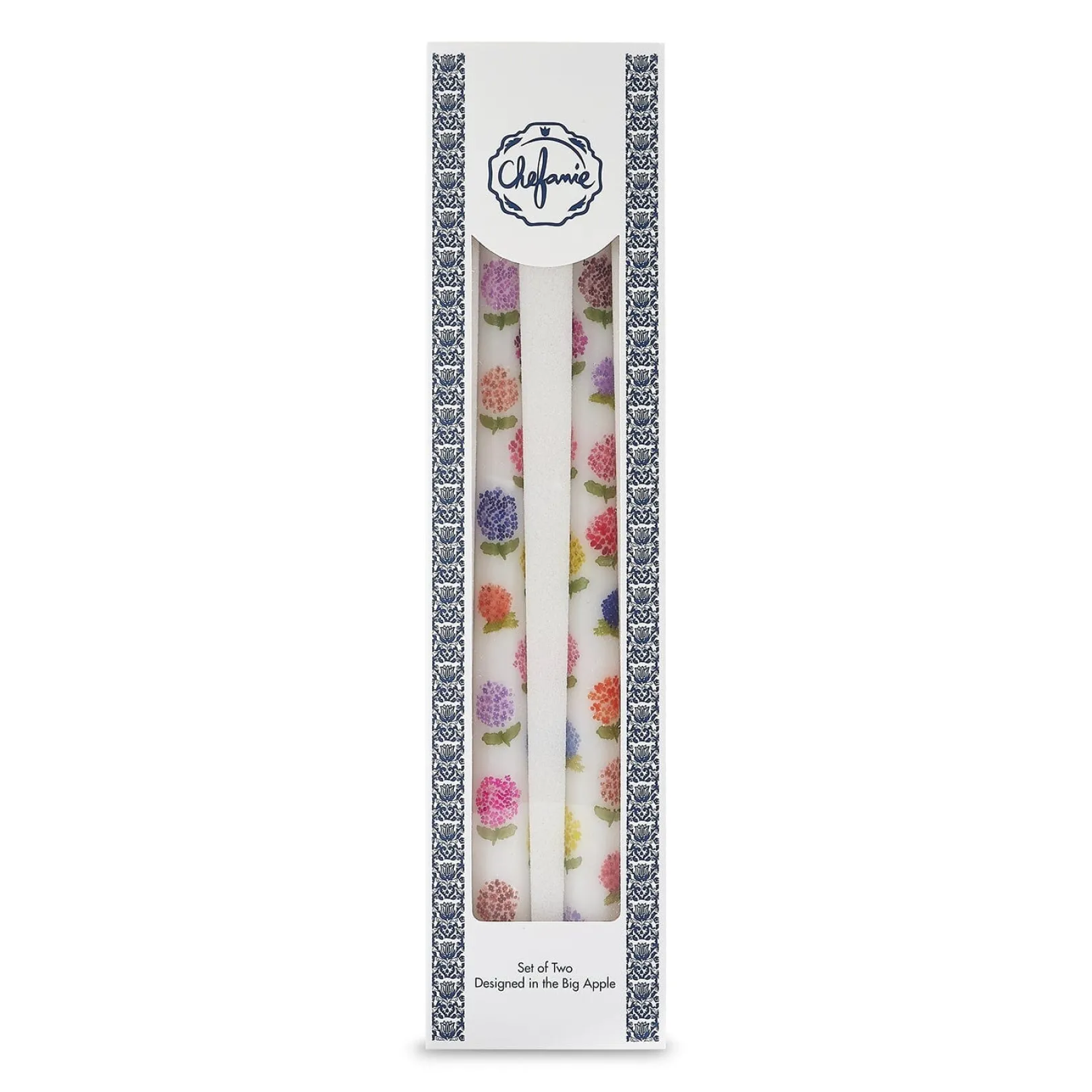 Chefanie Colored Hydrangea Tapers (2)| Candles