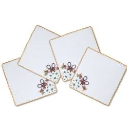 Chefanie Crossed Rackets Coasters (4)| Cocktail Napkins