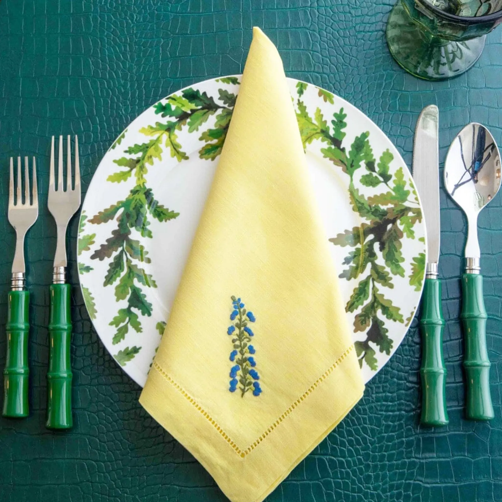 Chefanie Delphiniums Dinner Napkins (4)| Dinner Napkins