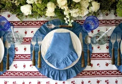 Chefanie Denim Placemats With Ruffled Edge (4)| Placemats