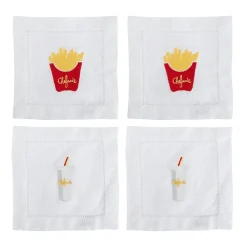 Chefanie Drive-Thru Cocktail Napkins, Set of 4| Cocktail Napkins