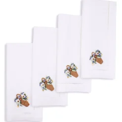 Chefanie Flower Basket Dinner Napkins (4)| Dinner Napkins