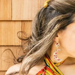 Chefanie Flower Moon Earrings| Earrings