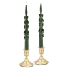 Chefanie Forest Green Baroque Tapers (2)| Candles