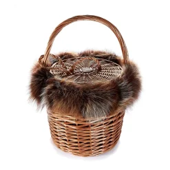 Chefanie Fox Fur Basket| Baskets