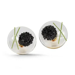 Chefanie Glass Blini Earrings| Earrings