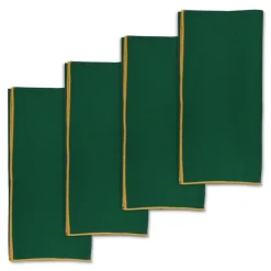 Chefanie Gold & Green Dinner Napkins (4)| Dinner Napkins