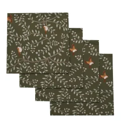 Chefanie Green Branch Napkins (4)| Dinner Napkins