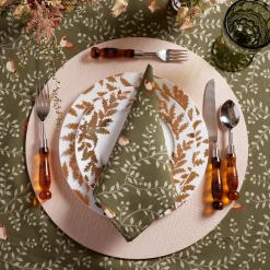 Chefanie Green Branch Napkins (4)| Dinner Napkins