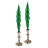 Chefanie Green Feather Candles (2)| Candles