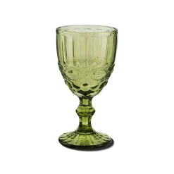 Chefanie Green Tulip Stem Glasses (4)| Glassware
