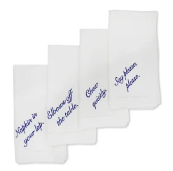 Chefanie Miss Manners Dinner Napkins (4)| Dinner Napkins