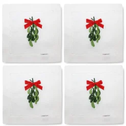 Chefanie Mistletoe Cocktail Napkins (4)| Cocktail Napkins
