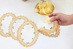 Chefanie Oval Danica Cocktail Napkins (4)| Cocktail Napkins