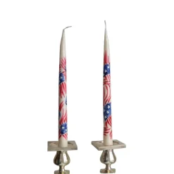 Chefanie Painted Flag Tapers (2)| Candles