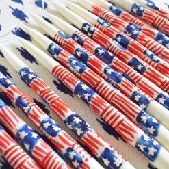 Chefanie Painted Flag Tapers (2)| Candles