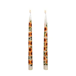 Chefanie Painted Sunflower Tapers (2)| Candles
