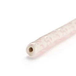 Chefanie Pink & White Ceramic Straws (4)| Straws