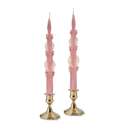 Chefanie Pink Baroque Tapers (2)| Candles