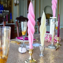 Chefanie Pink Feather Candles (2)| Candles