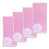 Chefanie Pink Hydrangea Linen Dinner Napkins (4)| Dinner Napkins
