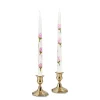 Chefanie Pink Hydrangea Painted Tapers (2)| Candles