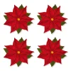 Chefanie Poinsettia Cocktail Napkins (4)| Cocktail Napkins