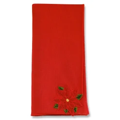 Chefanie Poinsettia Dinner Napkins (4)| Dinner Napkins