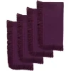 Chefanie Purple Fringe Dinner Napkins| Dinner Napkins