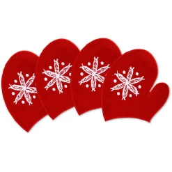 Chefanie Red Mitten Cocktail Napkins (4)| Cocktail Napkins