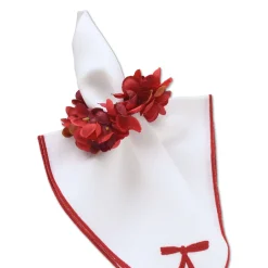 Chefanie Red Petal Napkin Rings (4)| Napkin Rings