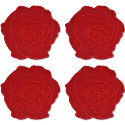 Chefanie Red Rose Cocktail Napkins (4)| Cocktail Napkins