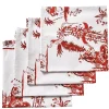 Chefanie Red Toile Napkins (4)| Dinner Napkins