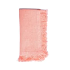 Chefanie Salmon Fringe Dinner Napkins| Dinner Napkins