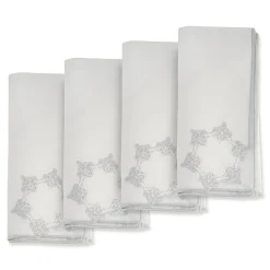 Chefanie Snowflake Dinner Napkins (4)| Dinner Napkins