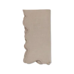 Chefanie Squiggly Beige Dinner Napkins (4)| Dinner Napkins